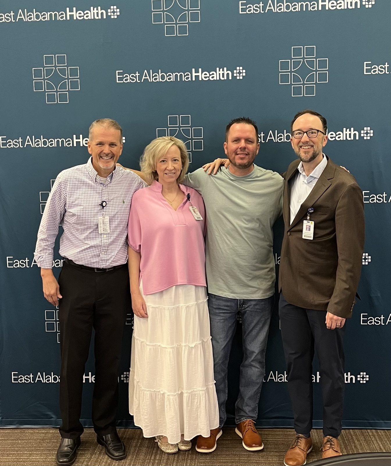 Jody Fuller with East Alabama Health staff at the 50 For The Future graduation in Opelika